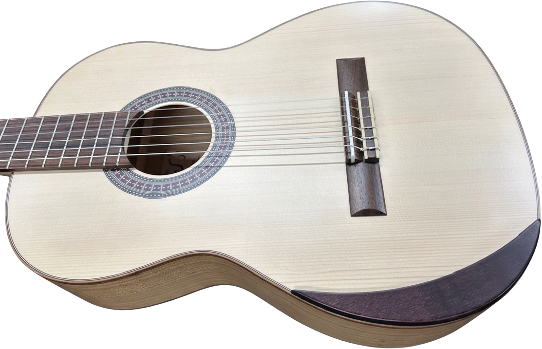 Kantare Vivace -kitaran kuusikansi, rosetti ja talla